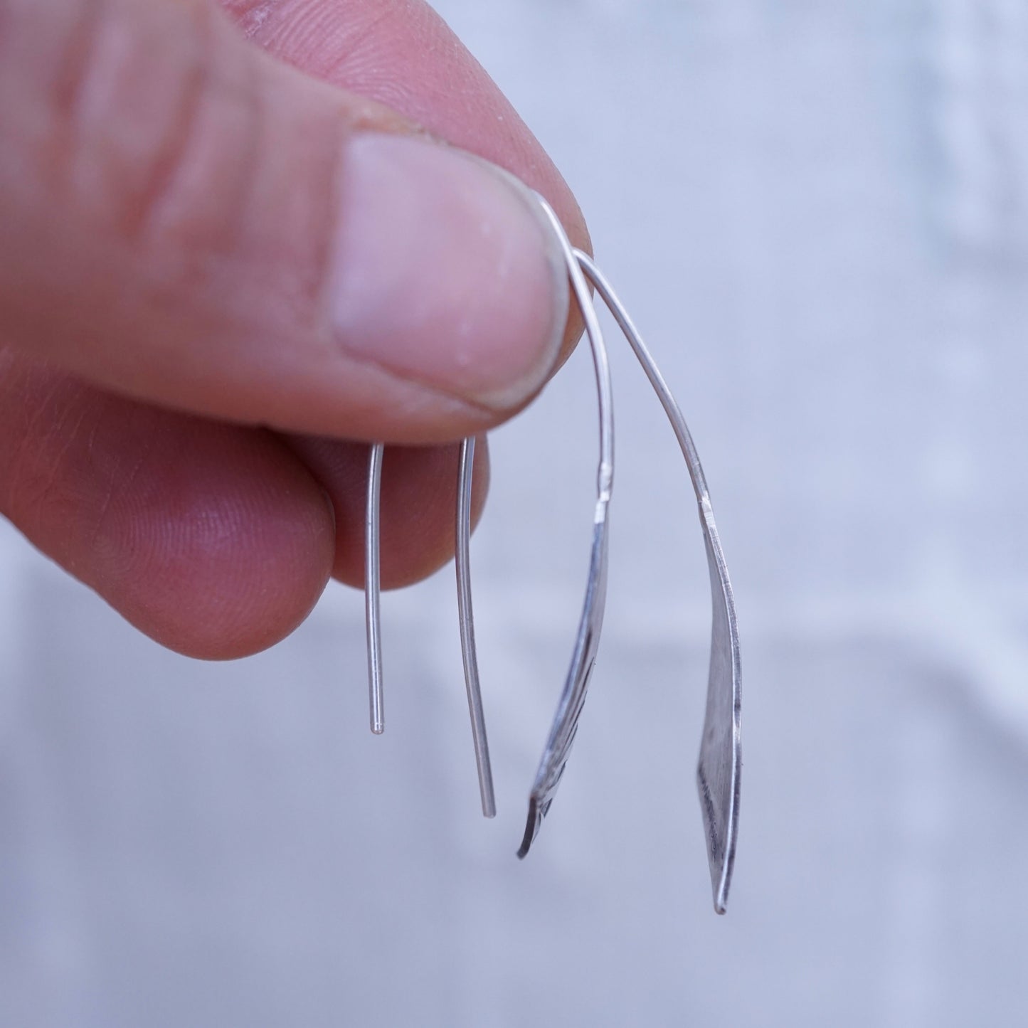 springtime cutie silver stamped earrings #2 - Lumenrose