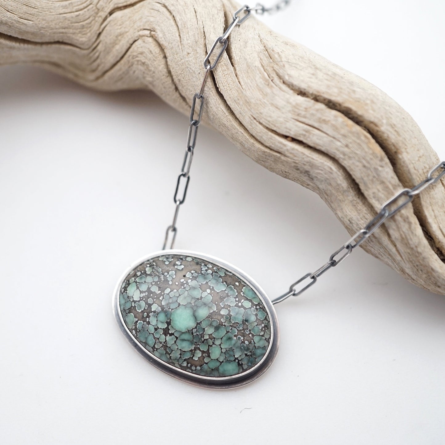 starfox variscite oval necklace - Lumenrose