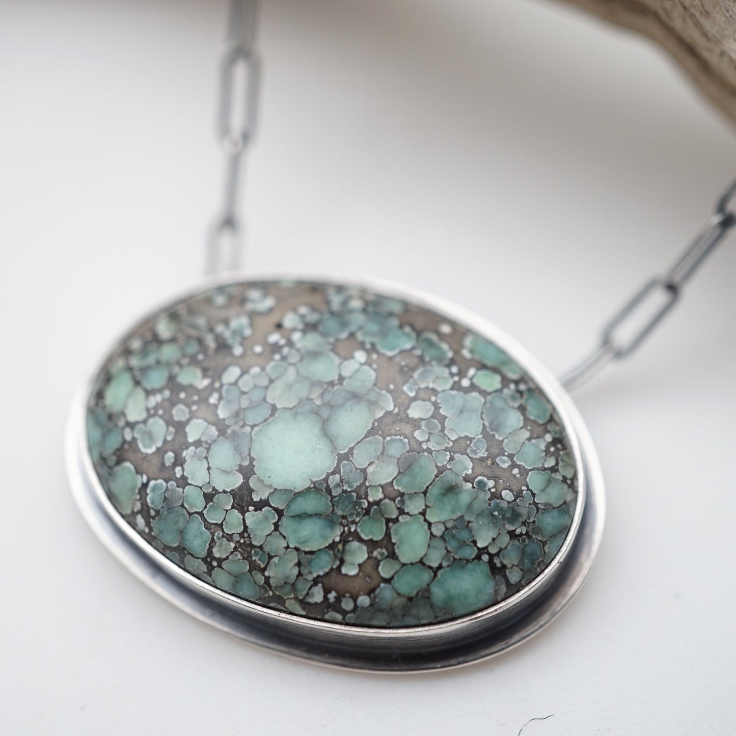 starfox variscite oval necklace - Lumenrose