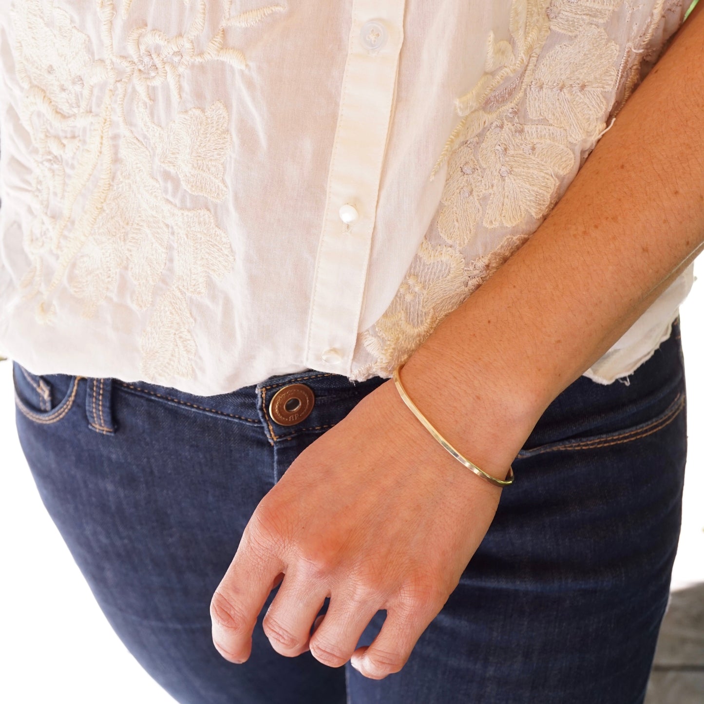 sturdy 14k goldfill cuff - two sizes available - Lumenrose
