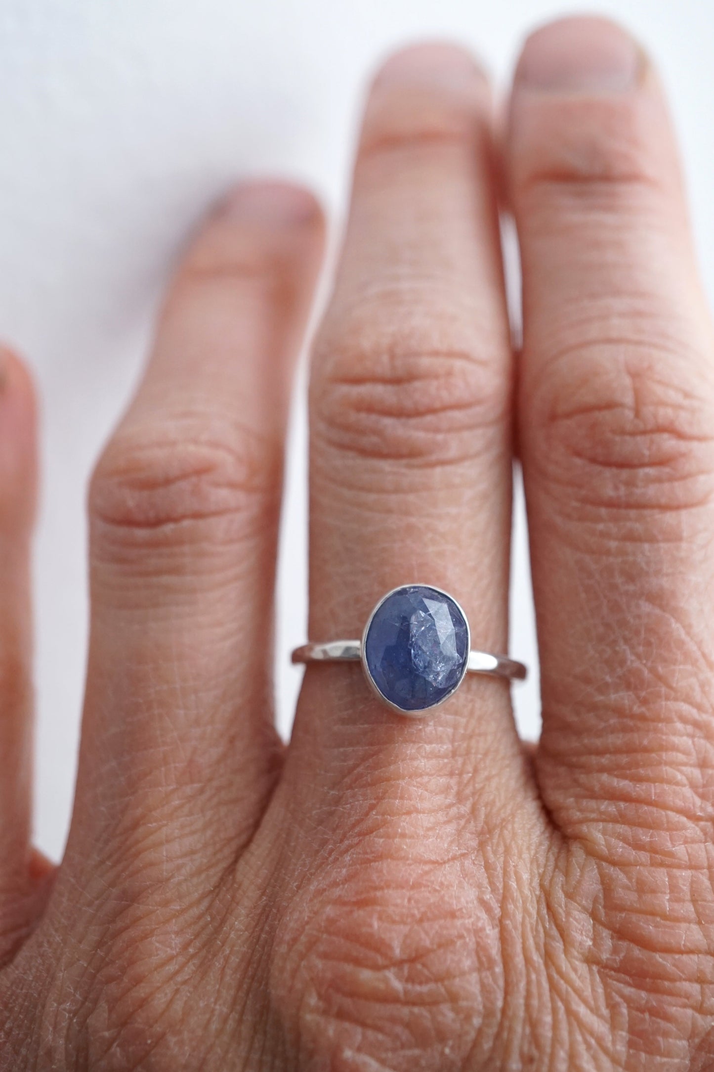 tanzanite ring - silver + 14k goldfill - size 6 - Lumenrose