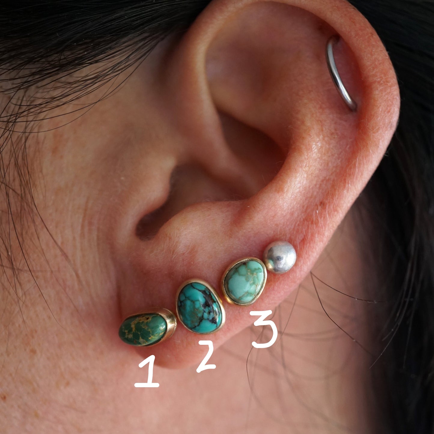 teeny tiny SINGLE STUD earrings in 14k goldfill - Lumenrose