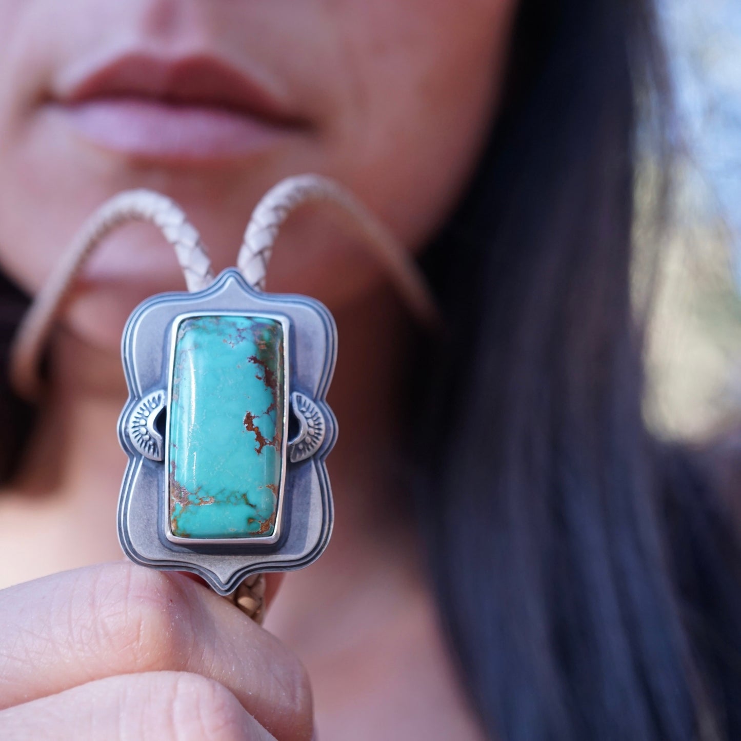 the ultimate high grade royston turquoise bolo tie - Lumenrose