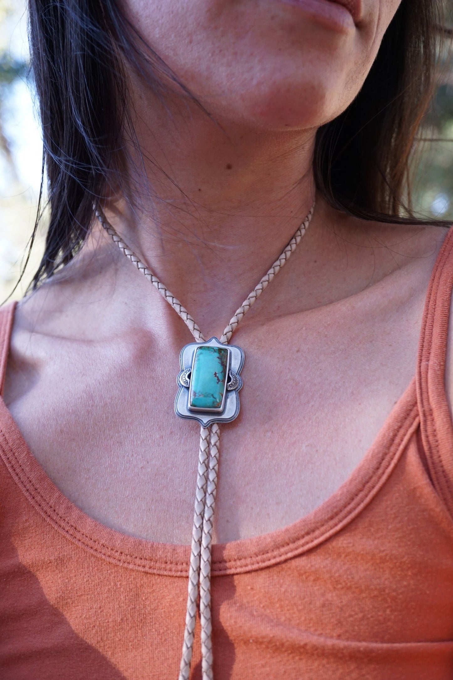 the ultimate high grade royston turquoise bolo tie - Lumenrose