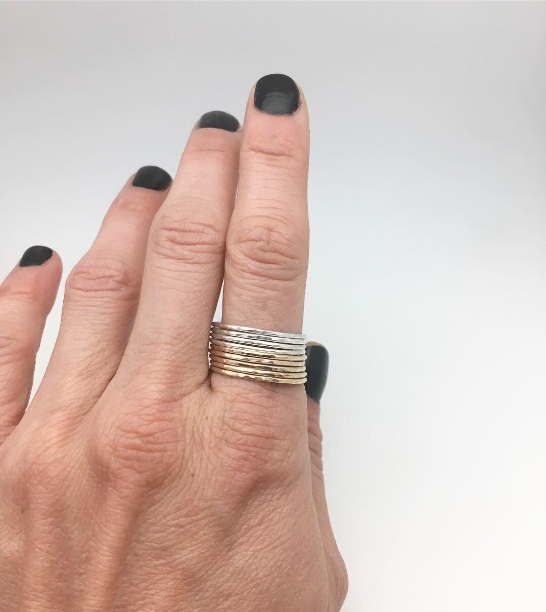 tiny stacking rings - Lumenrose