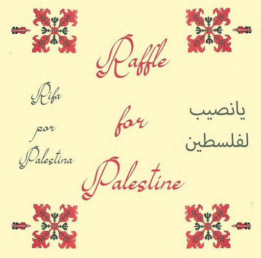 Raffle for Palestine. Get tickets by Sept 15, 2025