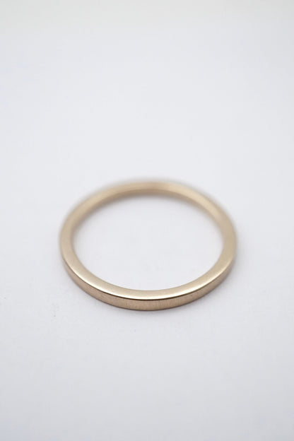 14k gold band 1.5mm matte finish - size 6.5 - Lumenrose