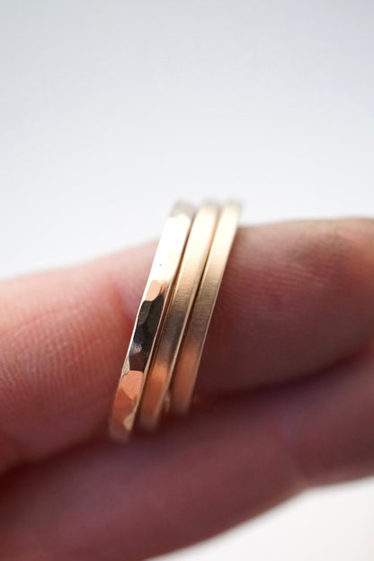 14k gold band 1.5mm matte finish - size 6.5