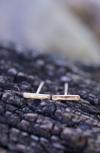 tiny 14k goldfill bar studs