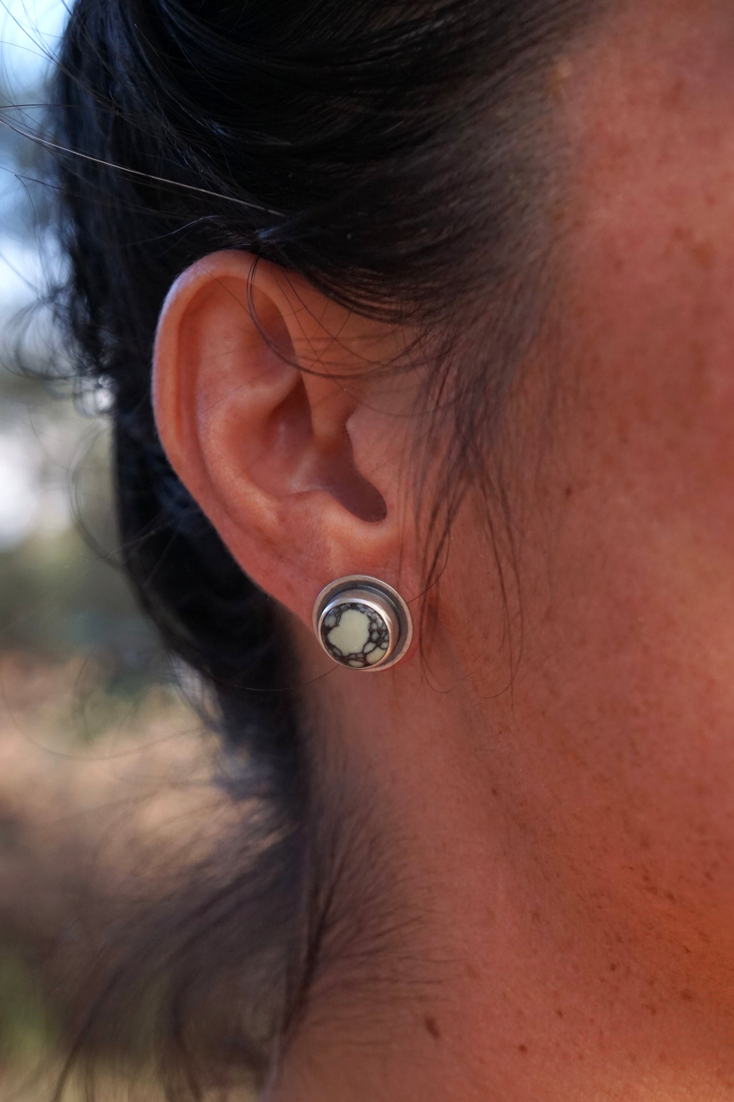 poseidon variscite orb studs