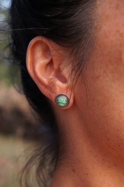 emerald valley turquoise orb studs