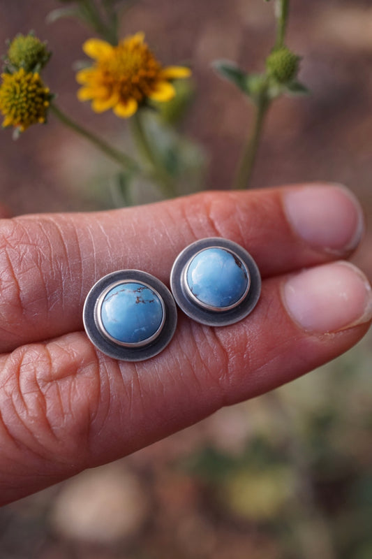 lavender turquoise orb studs
