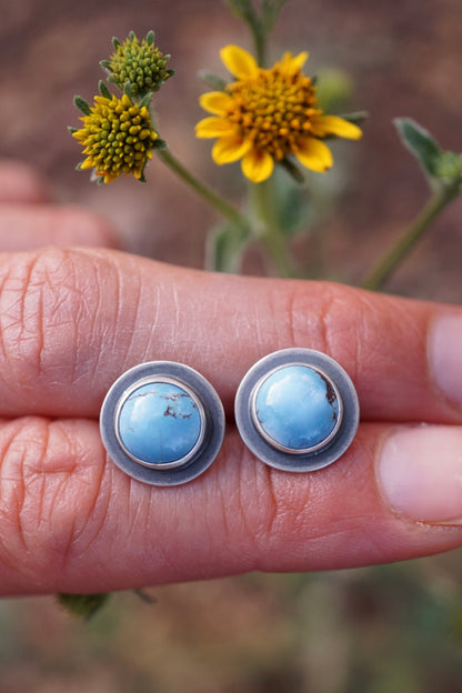 lavender turquoise orb studs