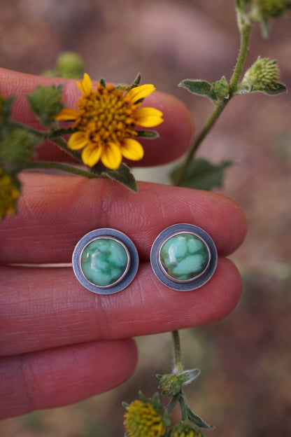 emerald valley turquoise orb studs