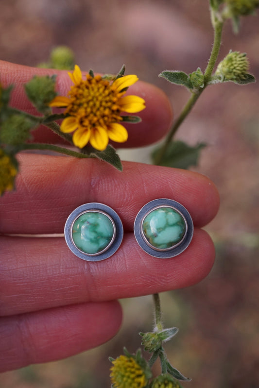 emerald valley turquoise orb studs