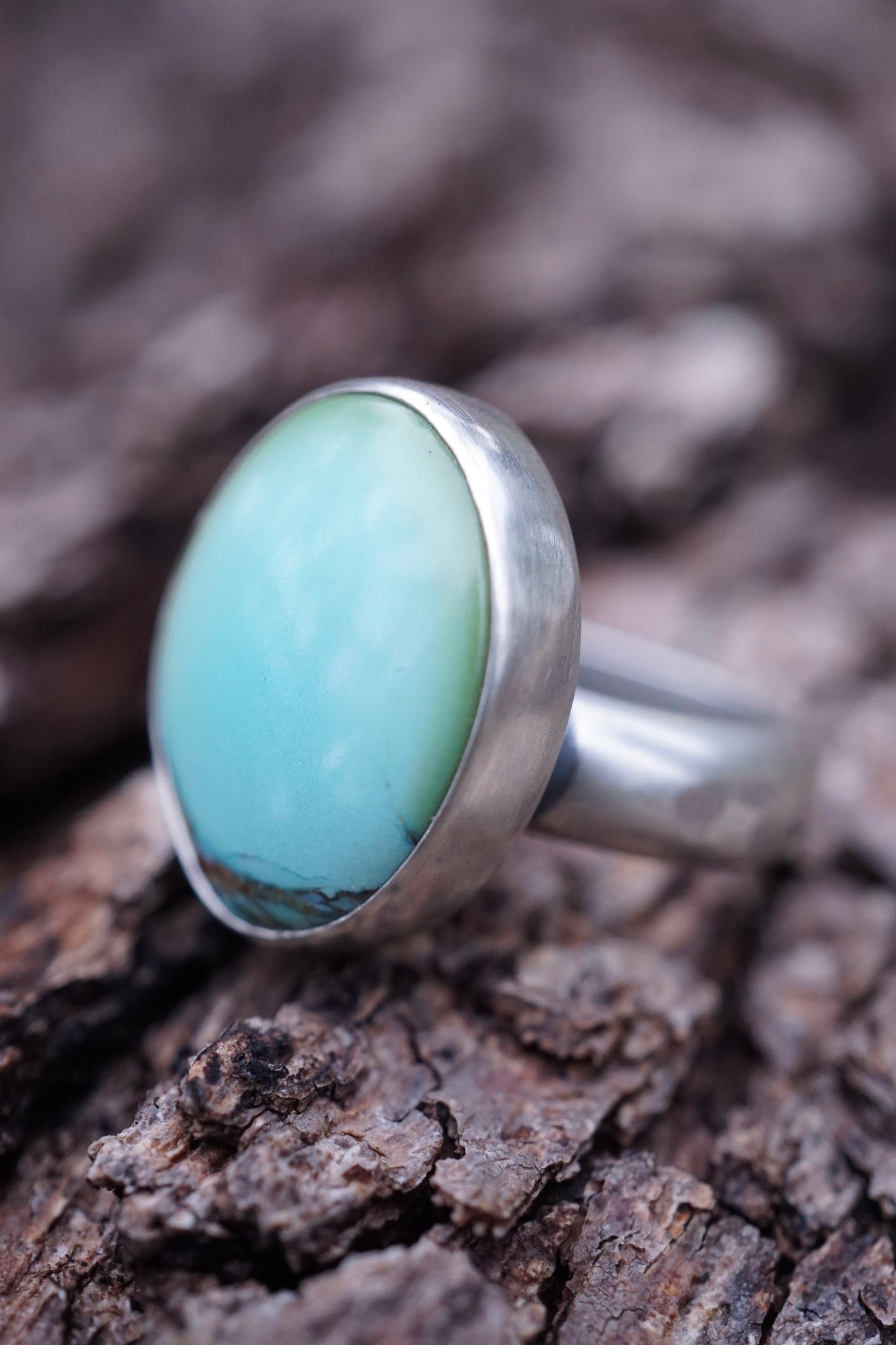 sky blue chinese turquoise ring - size 6