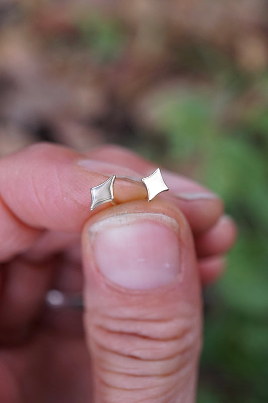 14k gold teeny sparkle studs