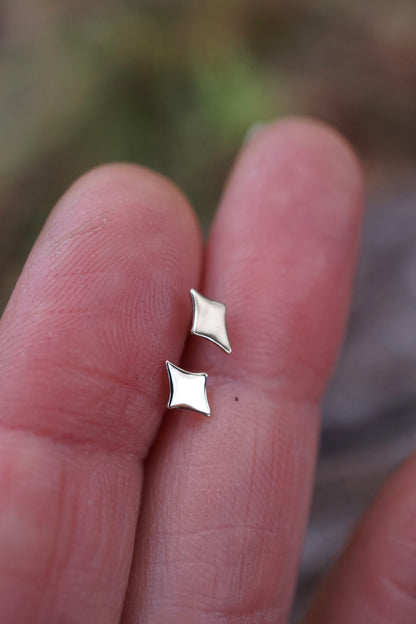 14k gold teeny sparkle studs