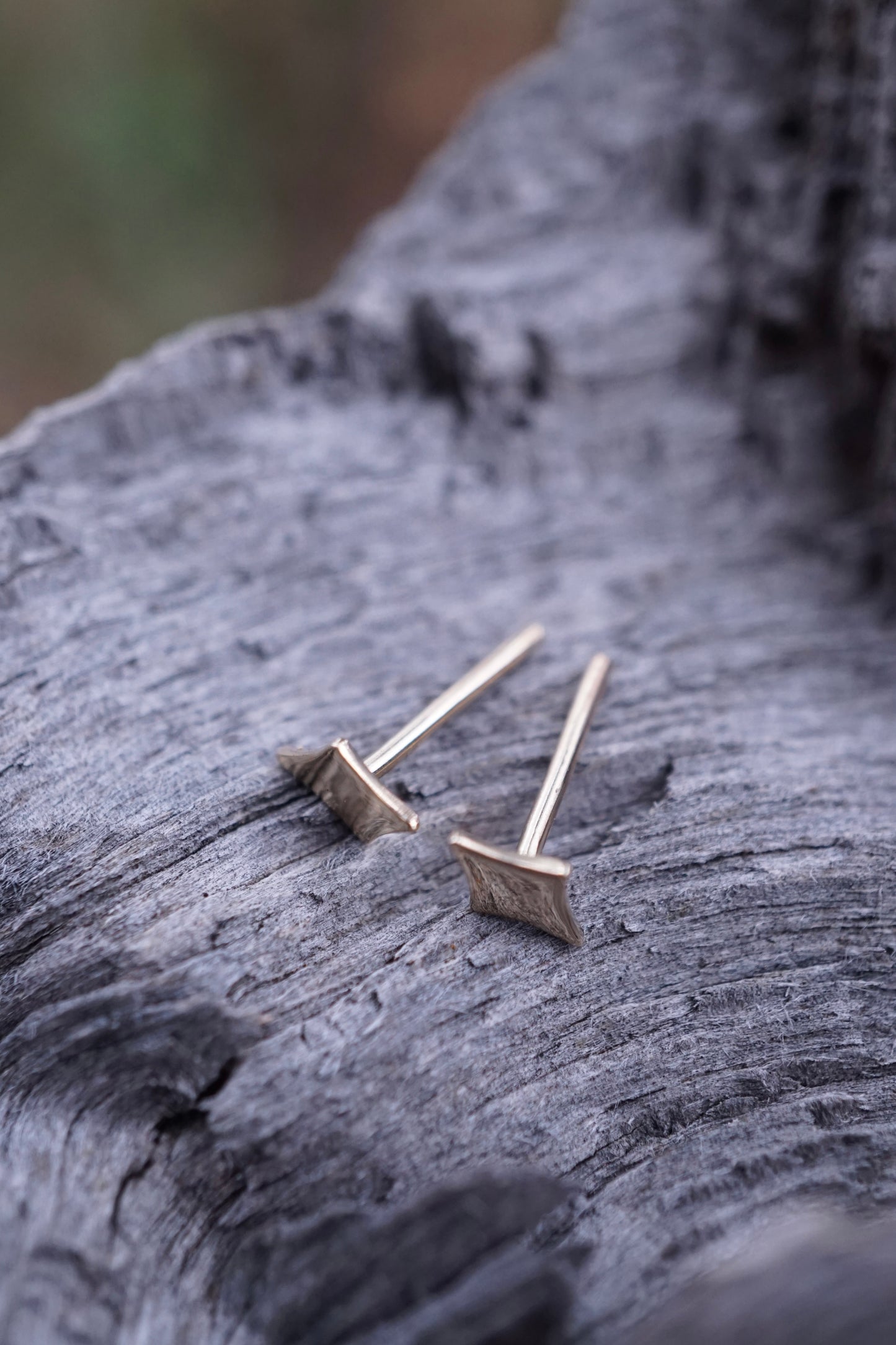 14k gold teeny sparkle studs