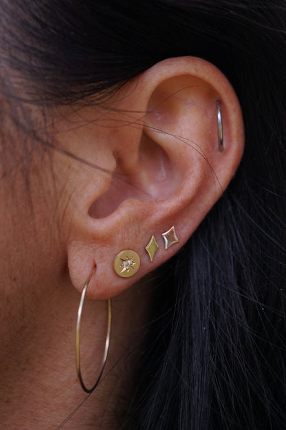 14k gold teeny sparkle studs