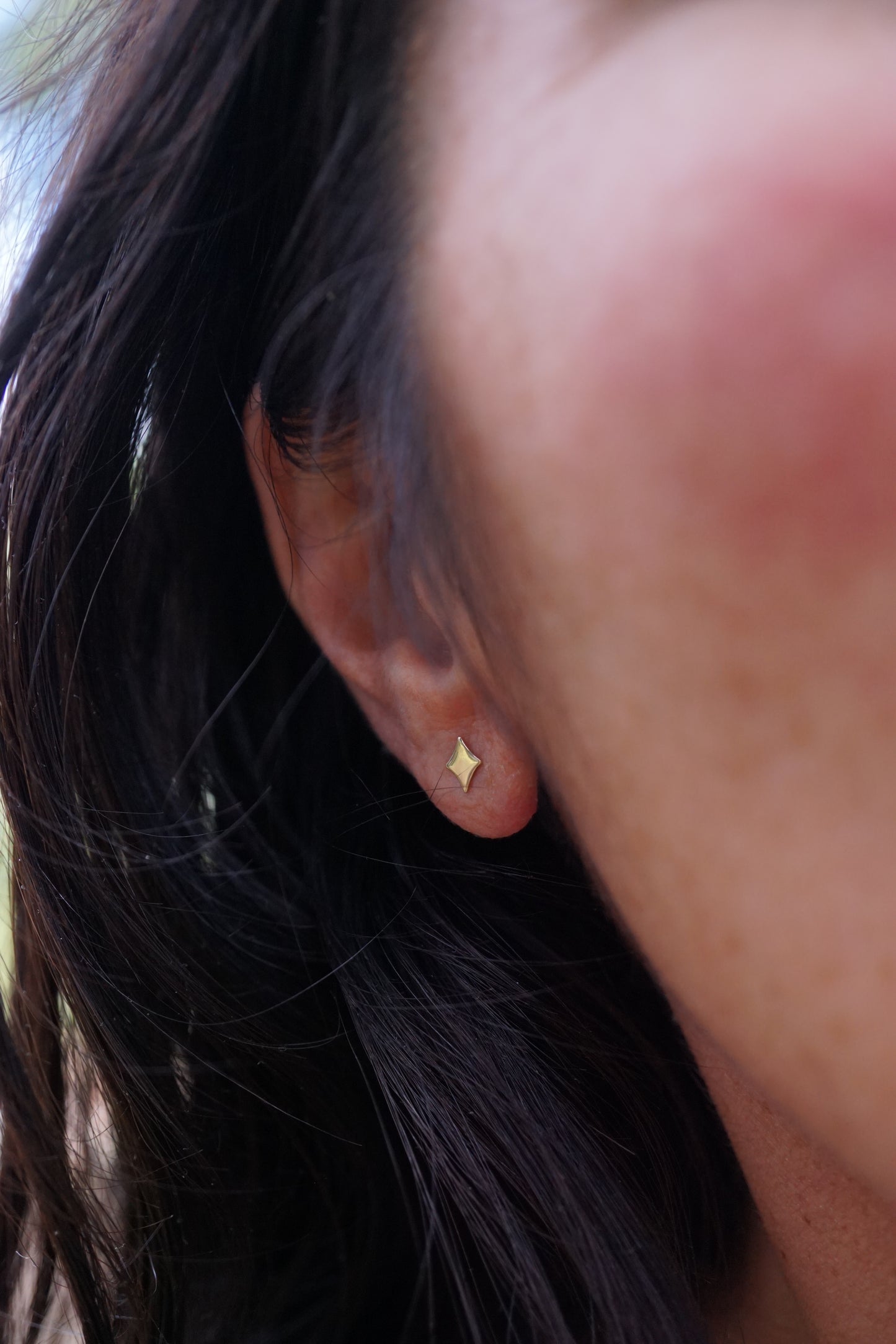 14k gold teeny sparkle studs