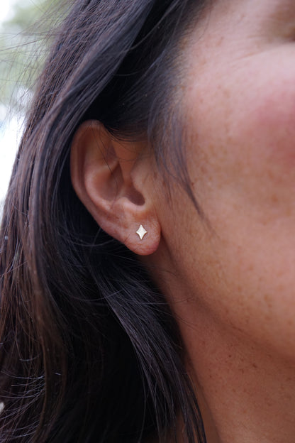 14k gold teeny sparkle studs
