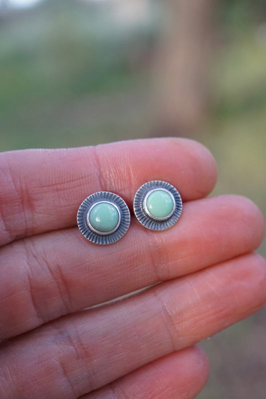 lucin variscite orb studs
