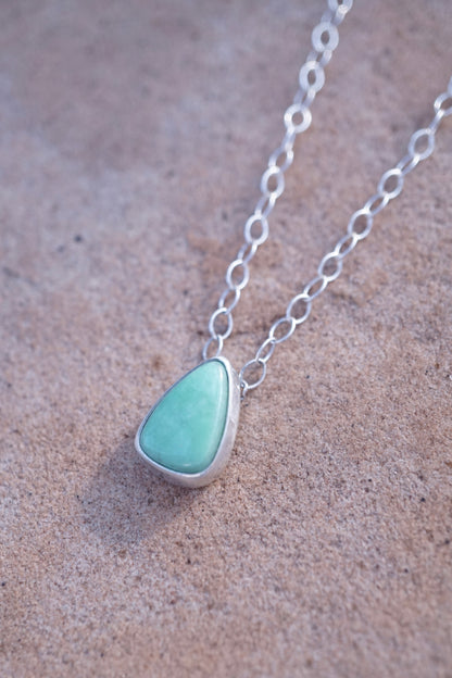 delicate lucin variscite teardrop choker