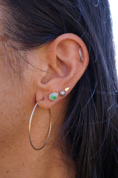 14k gold teeny teardrop studs