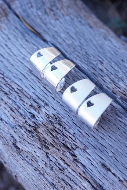 shorty chubby heart hoops