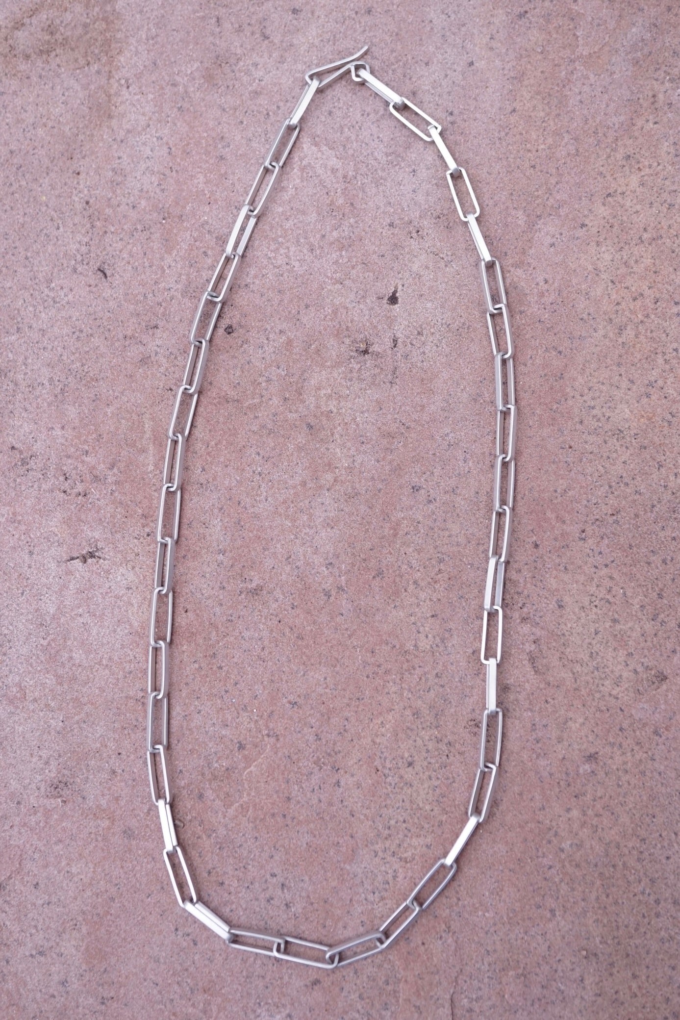 handmade sterling rectangle chain - narrow links