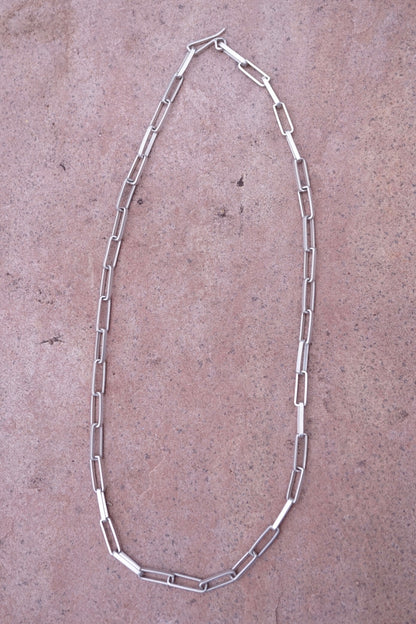 handmade sterling rectangle chain - narrow links