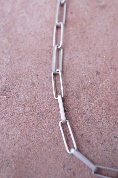 handmade sterling rectangle chain - narrow links