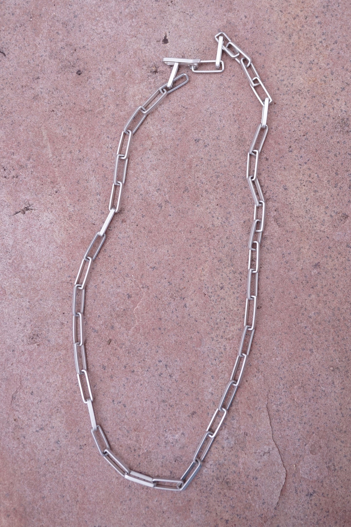 handmade sterling rectangle chain - narrow links
