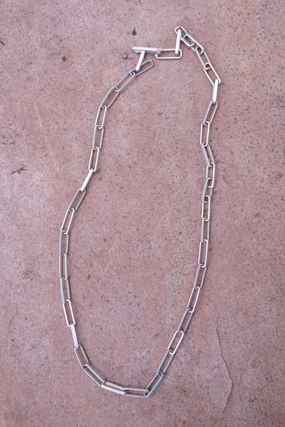handmade sterling rectangle chain - narrow links