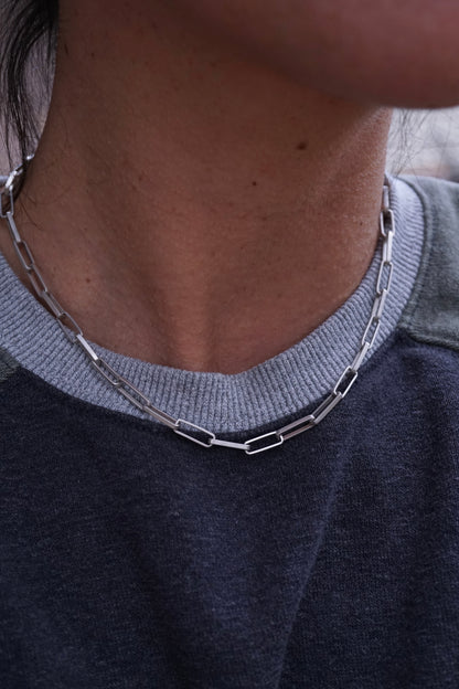 handmade sterling rectangle chain - narrow links