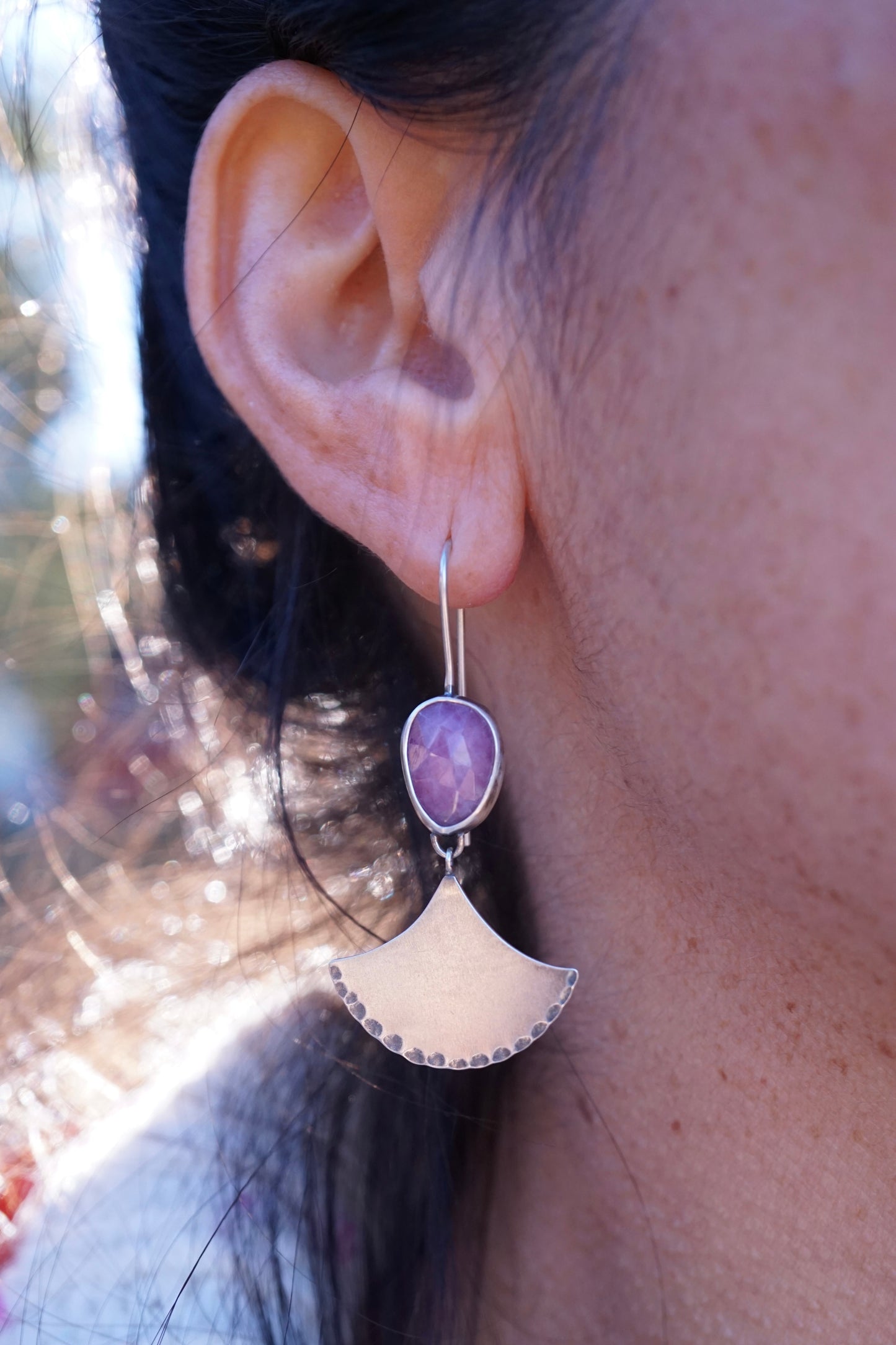 mermaid dangles with ruby quartz