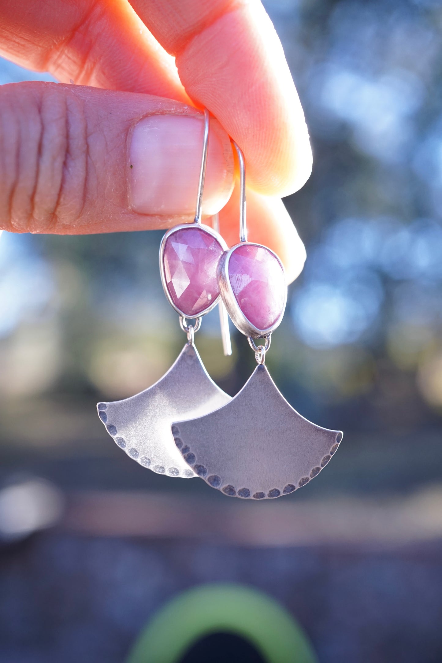 mermaid dangles with ruby quartz