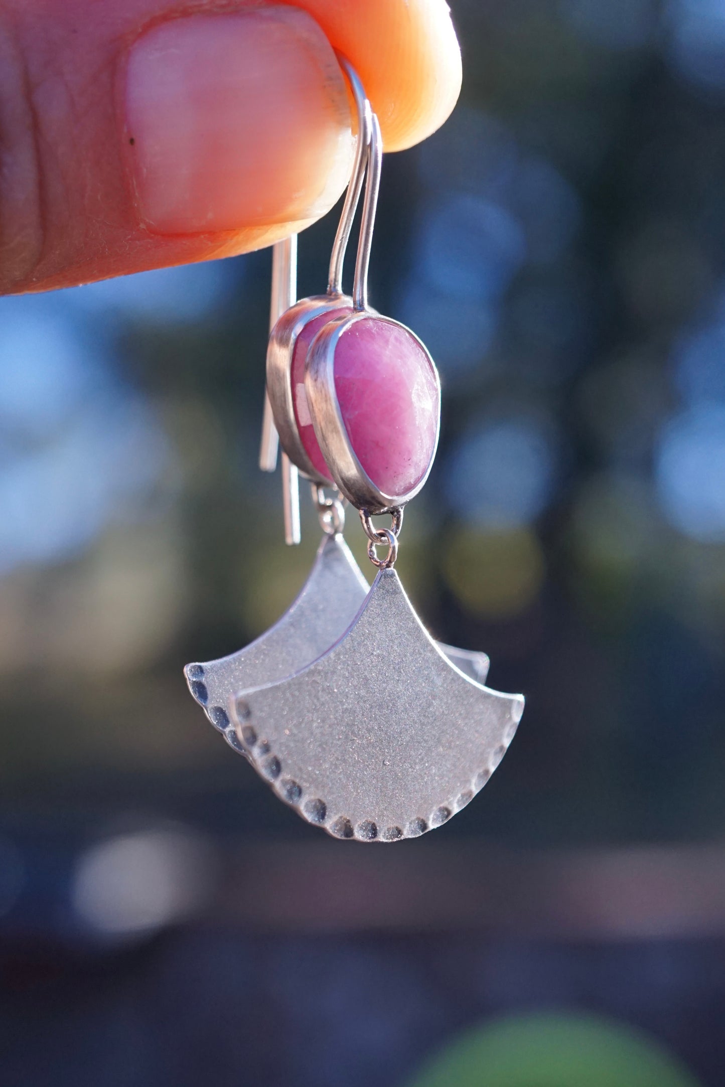 mermaid dangles with ruby quartz