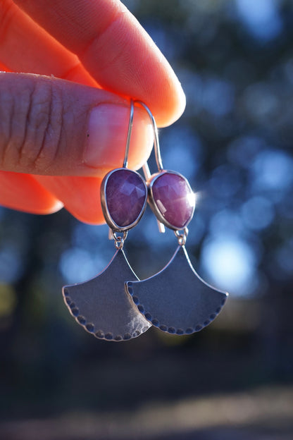 mermaid dangles with ruby quartz