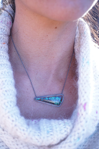 patagonia turquoise slender triangle necklace - discounted for flaw