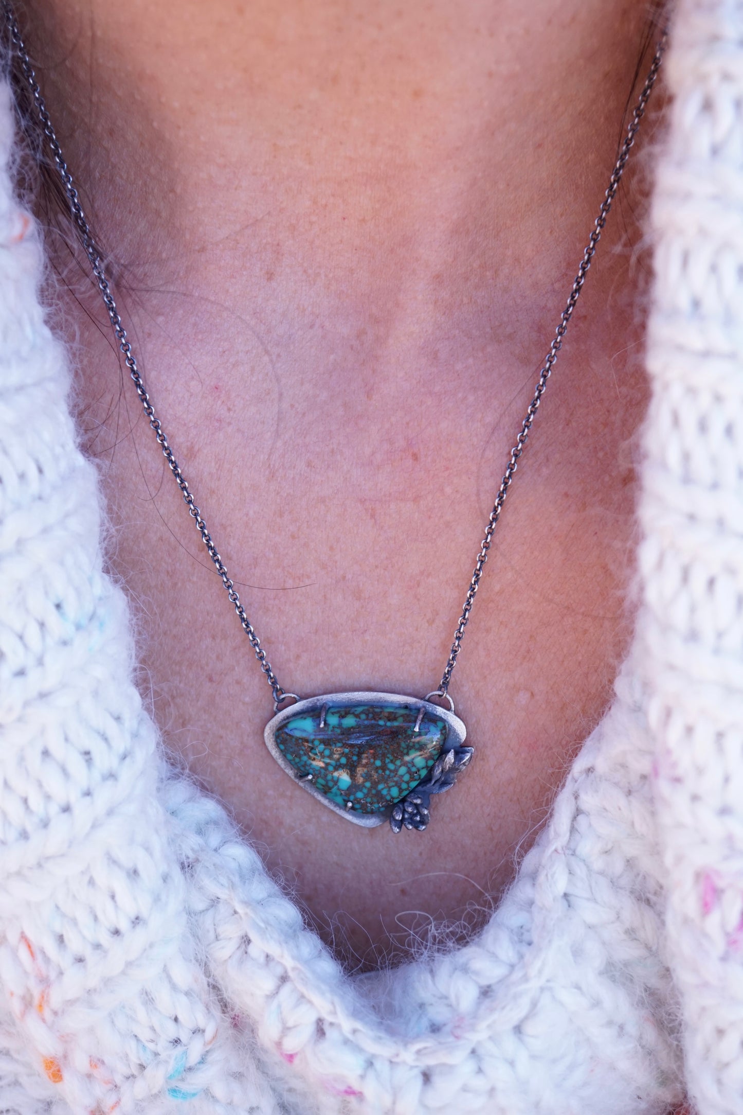 patagonia turquoise succulent necklace - discounted for flaw