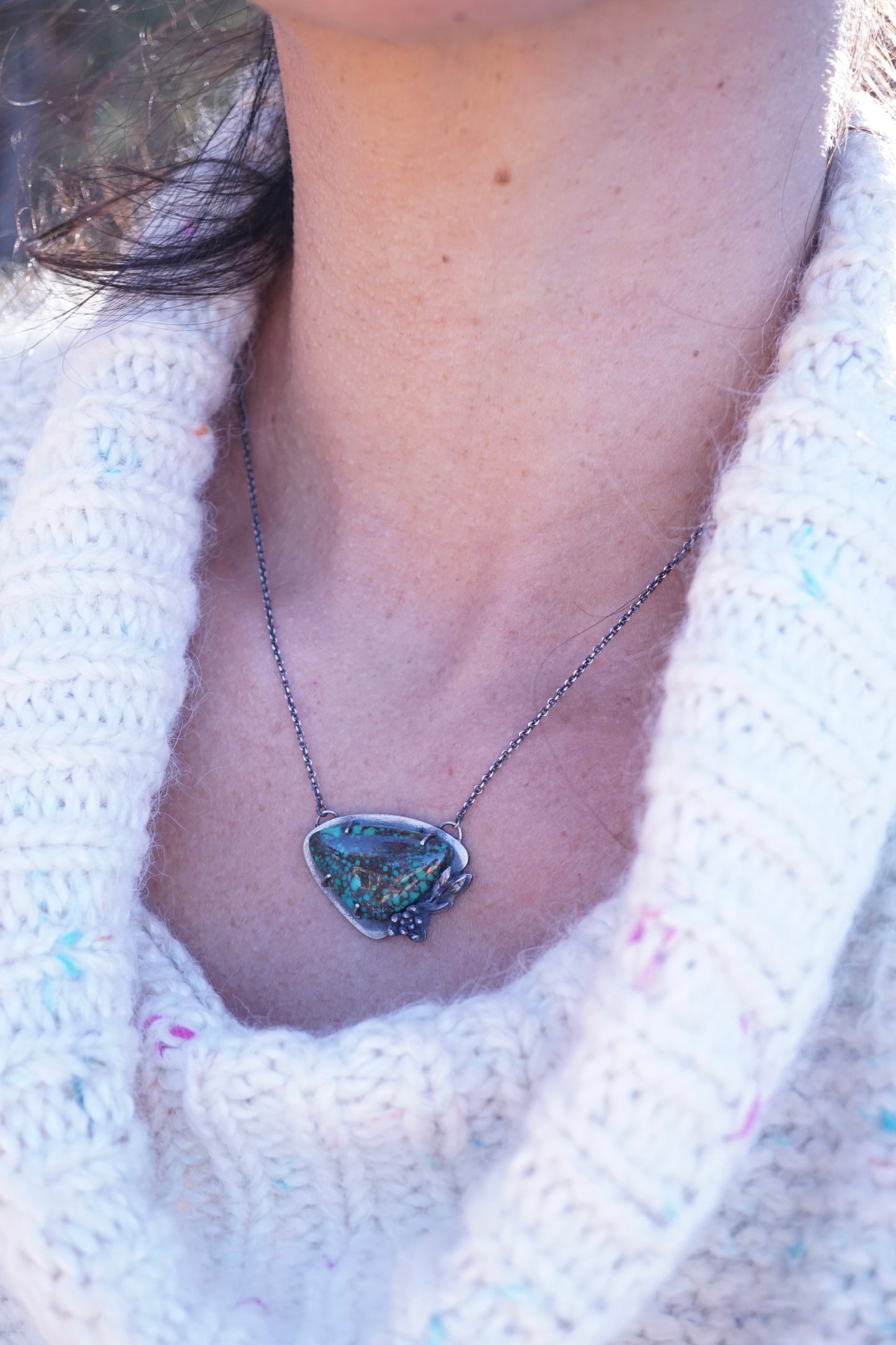 patagonia turquoise succulent necklace - discounted for flaw