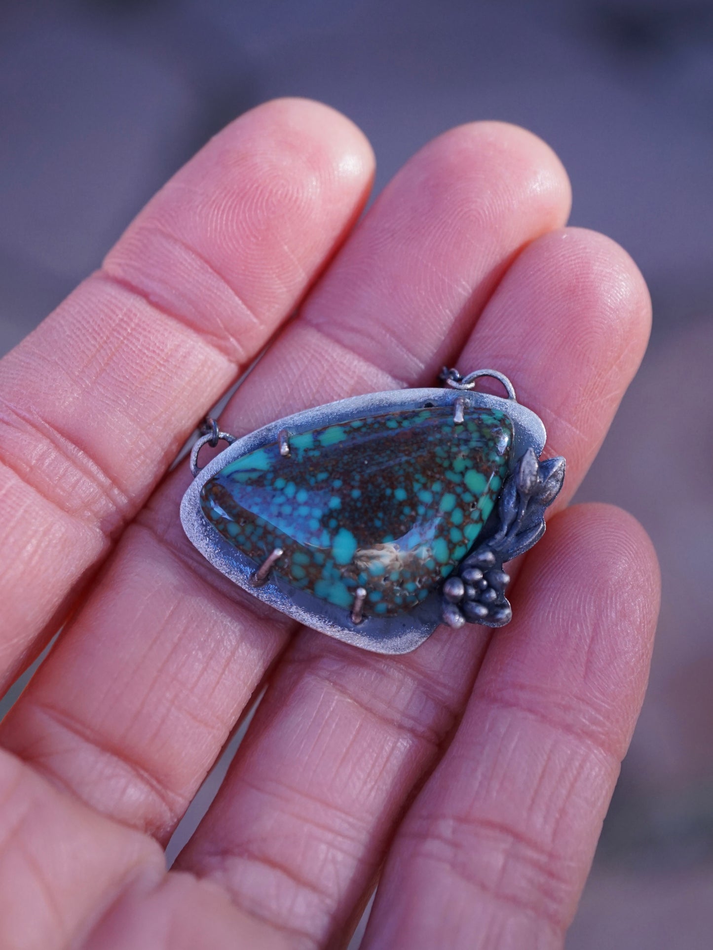 patagonia turquoise succulent necklace - discounted for flaw