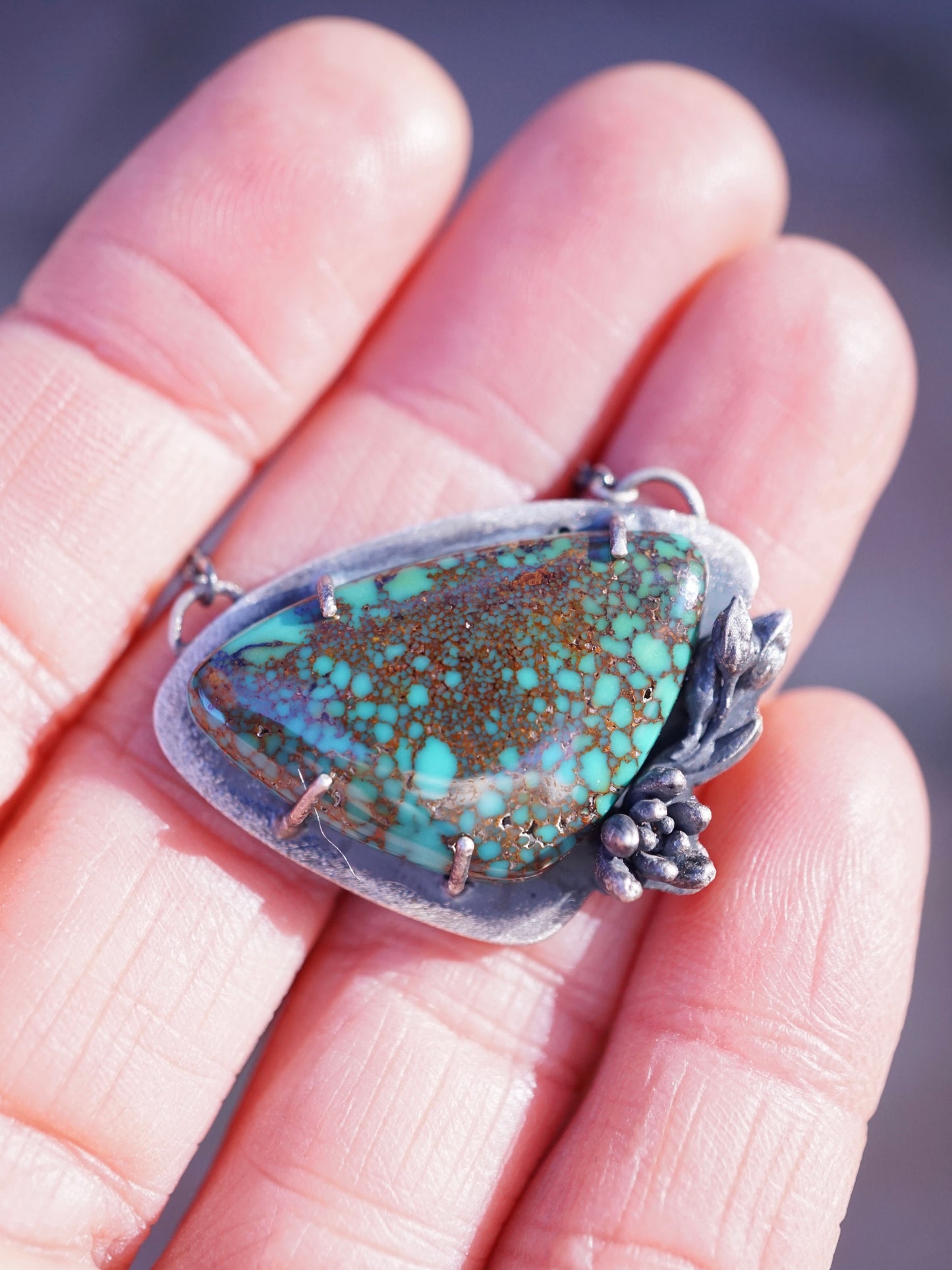 patagonia turquoise succulent necklace - discounted for flaw