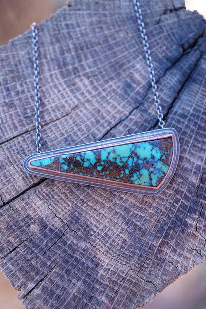 patagonia turquoise slender triangle necklace - discounted for flaw