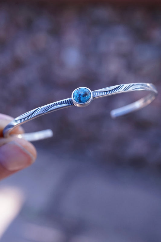 stamped kingman turquoise stacking cuff #2