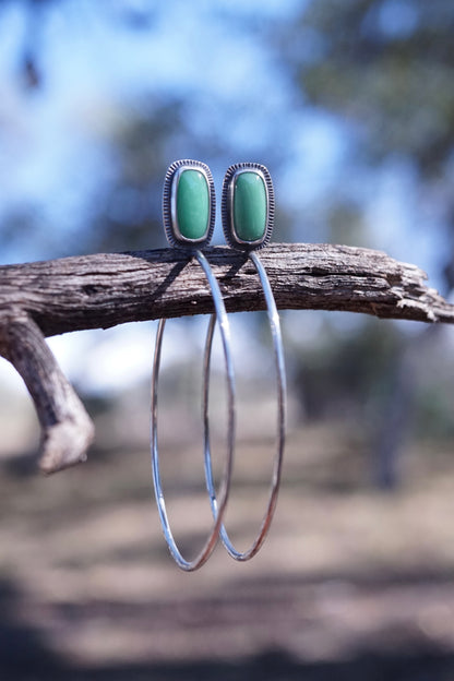 lumenrose hoops with lucin variscite