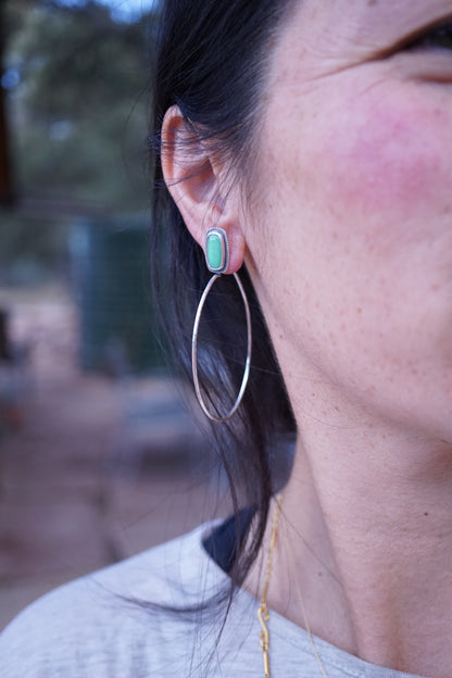 lumenrose hoops with lucin variscite