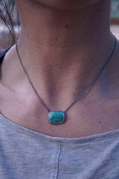 oblong patagonia turquoise necklace